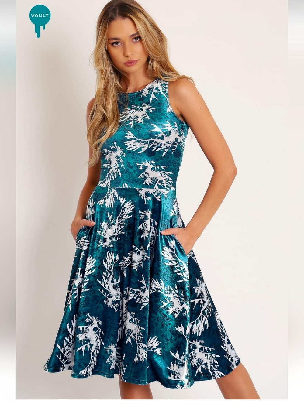 BM Leafy Sea Dragon Velvet Princess Midi